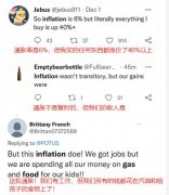 美國通脹爆表 近半家庭目標是活著