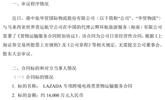 1.6億！華貿(mào)物流拿下Lazada物流大單