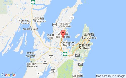 貝羅伯茨港口地圖