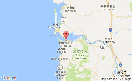 阿斯托里亞港口地圖