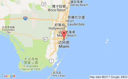 邁阿密港口地圖