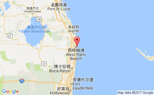 棕櫚灘港口地圖