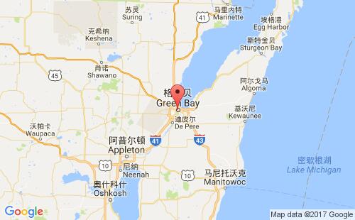 格林貝港口地圖