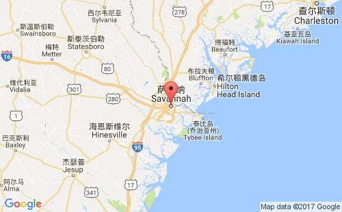 薩凡納港口地圖