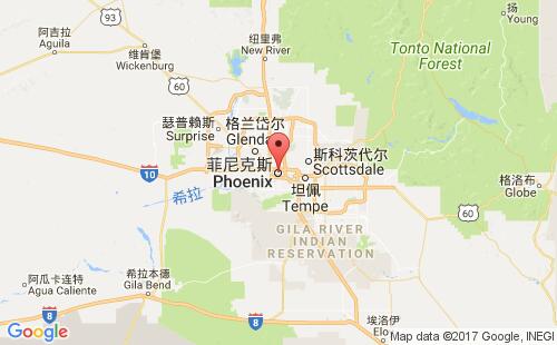 菲尼克斯(鳳凰城)港口地圖