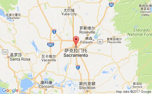 薩克拉門托港口地圖