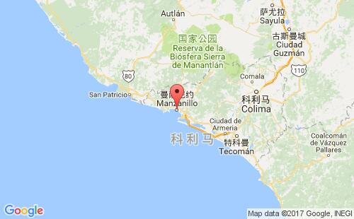 曼薩尼約港口地圖