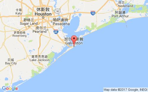 加爾維斯頓港口地圖