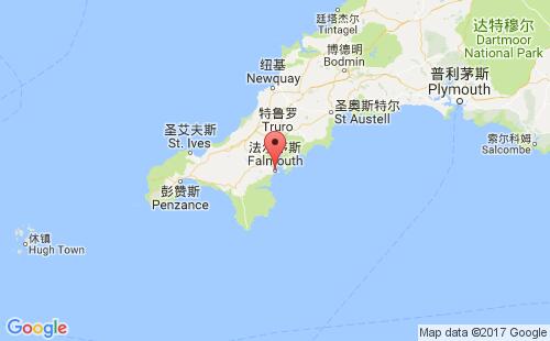 法爾茅斯港口地圖