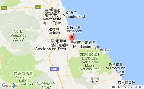 米德爾斯伯勒港口地圖