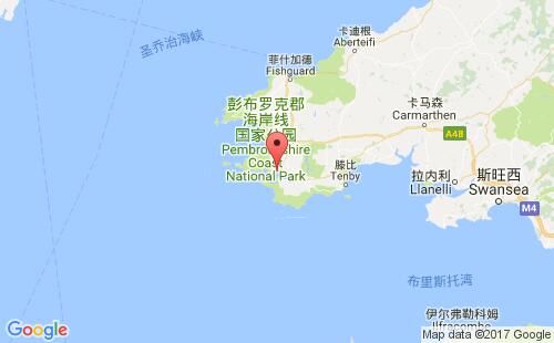 米爾福德港港口地圖