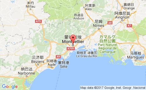 蒙彼利埃港口地圖