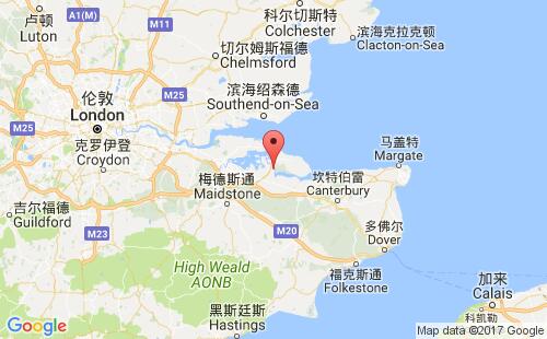 利德哈姆多克港口地圖