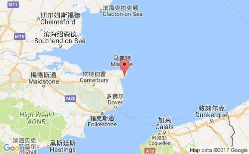 拉姆斯蓋特港口地圖