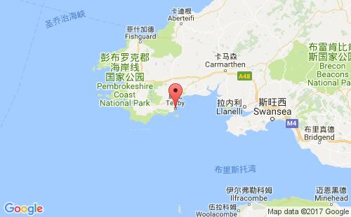 滕比港口地圖