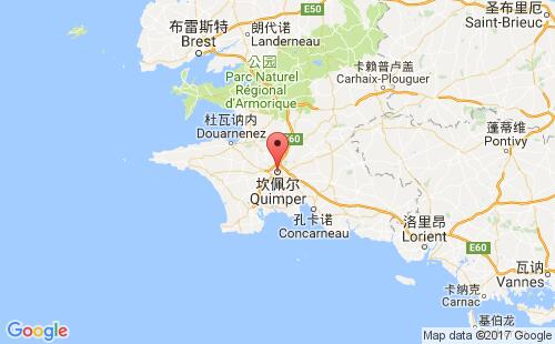 坎佩爾港口地圖