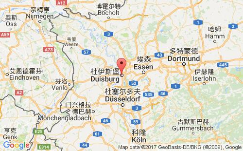 杜伊斯堡港口地圖