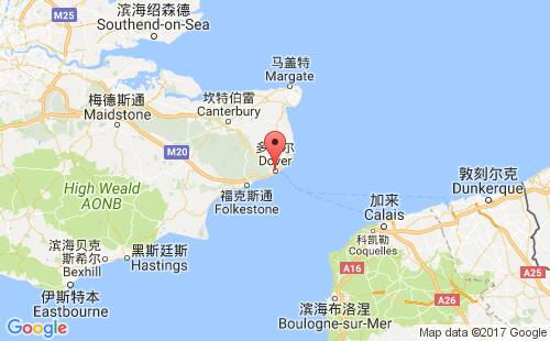 多佛港口地圖