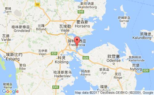 腓特烈西亞港口地圖