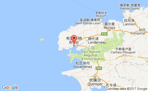 布雷斯特港口地圖