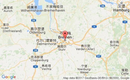 不來梅港口地圖
