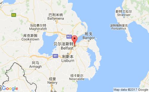貝爾法斯特港口地圖
