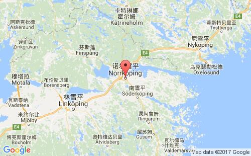 諾爾雪平港口地圖