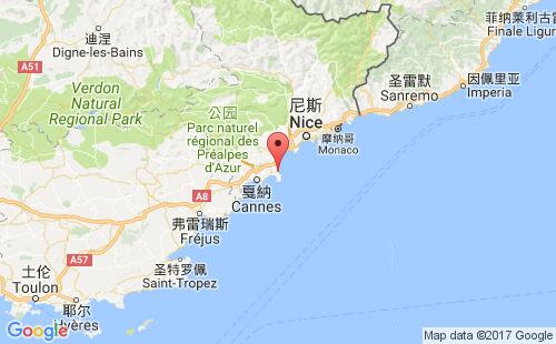 昂蒂布港口地圖