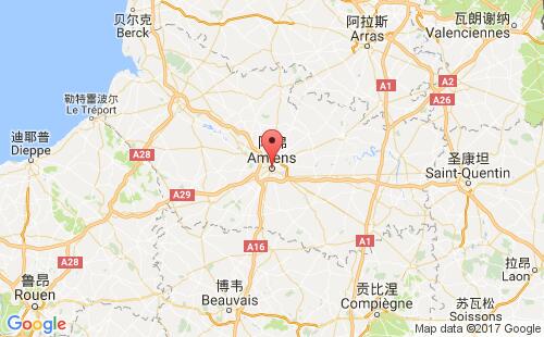 亞眠港口地圖