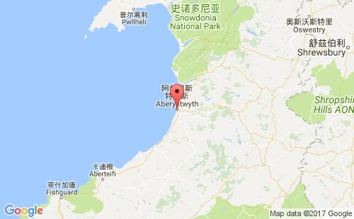 阿伯里斯特威斯港口地圖