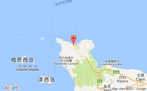 瑟堡港口地圖