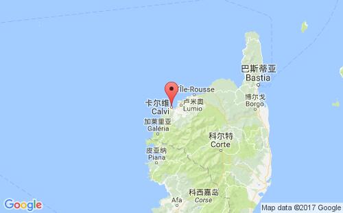 卡爾維港口地圖