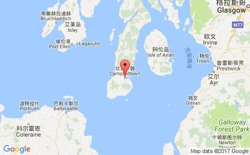 坎貝爾敦港口地圖