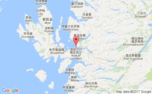 洛哈爾什教區(qū)凱爾港口地圖
