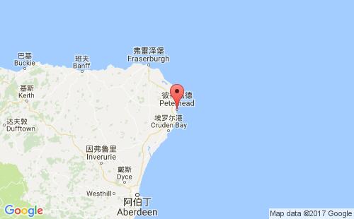 彼得黑德港口地圖