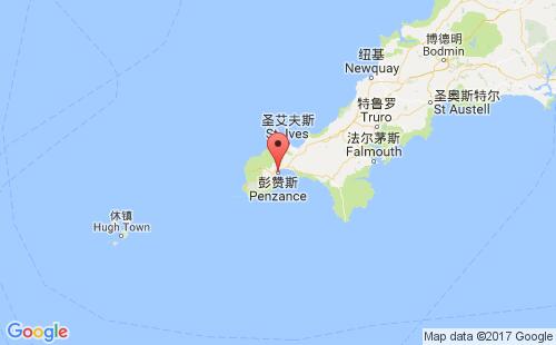 彭贊斯港口地圖