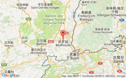 米盧斯（牟羅茲）港口地圖