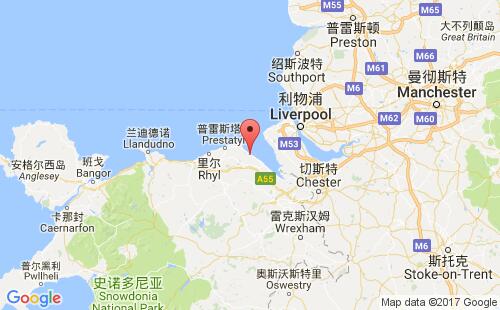 莫斯廷港口地圖