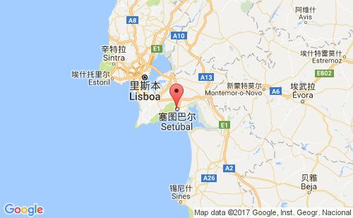 塞圖巴爾港口地圖