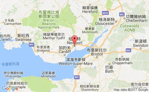 紐波特港口地圖