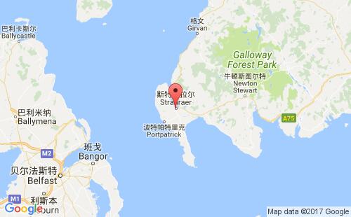 斯特蘭拉爾港口地圖