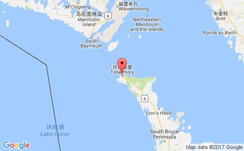 托伯莫里港口地圖