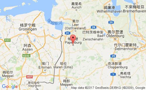 帕彭堡港口地圖