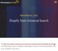 Marketplace Pulse：Shopify Shop內(nèi)測(cè)通用搜索功能