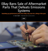 eBay禁止賣家銷售汽車排放抑制裝置